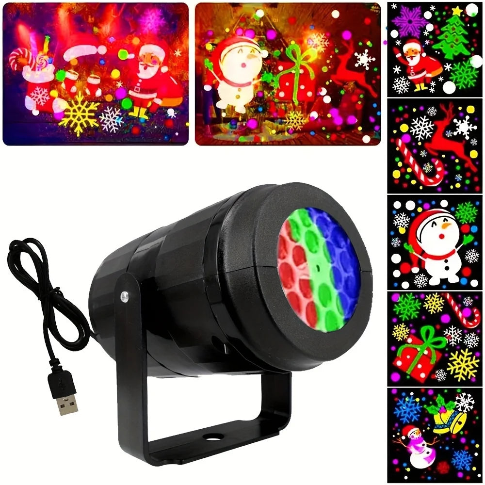 Snowflake Christmas Projector Light – 16 Patterns