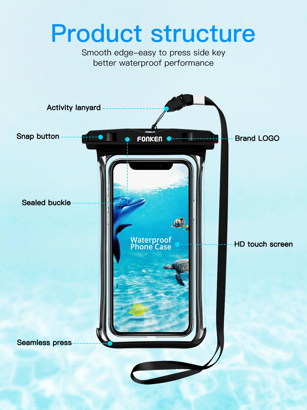 Full-View Waterproof Phone Case – Underwater Photos