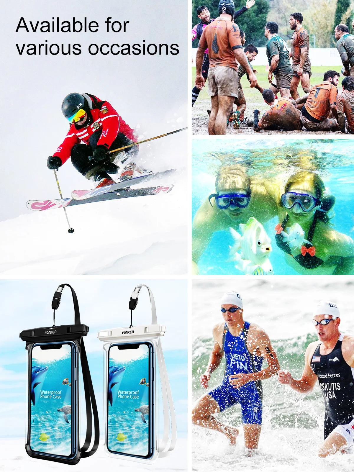Full-View Waterproof Phone Case – Underwater Photos