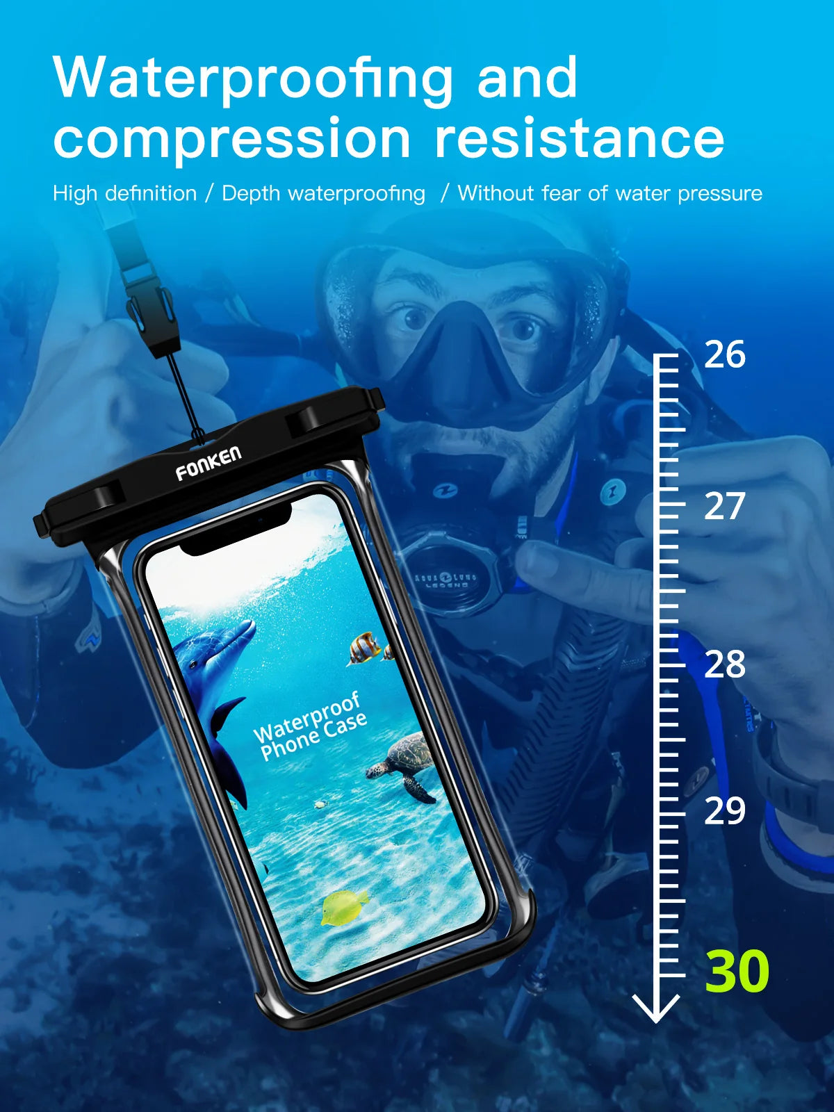 Full-View Waterproof Phone Case – Underwater Photos