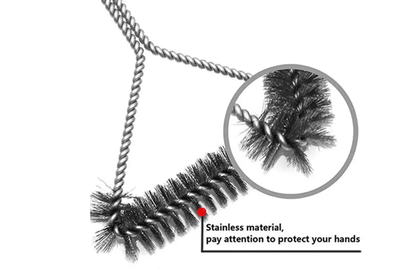 Stainless Steel BBQ Grill Brush & Scraper