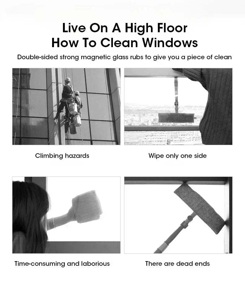 Magnetic Double-Sided Window Cleaner – High-Efficiency