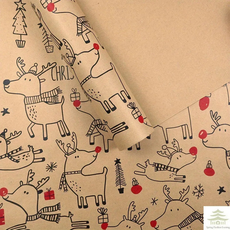 Christmas Wrapping Paper Roll – Reindeer Design