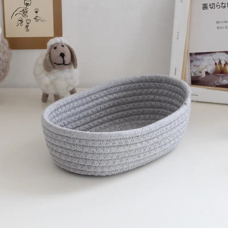 Woven Cotton Rope Storage Basket