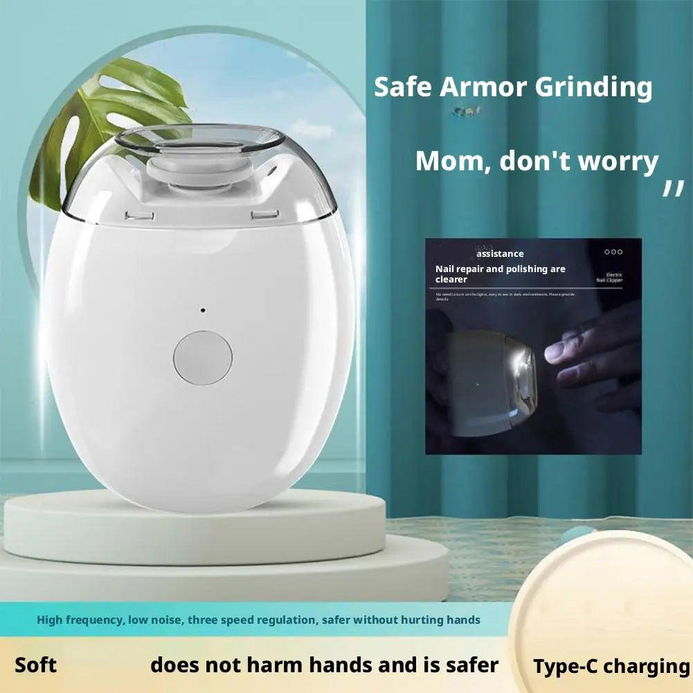 Electric Baby Nail Trimmer with LED Light – Safe & Quiet