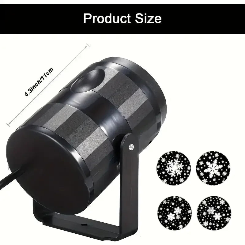 USB Snowflake Projector Light – Christmas Night Light