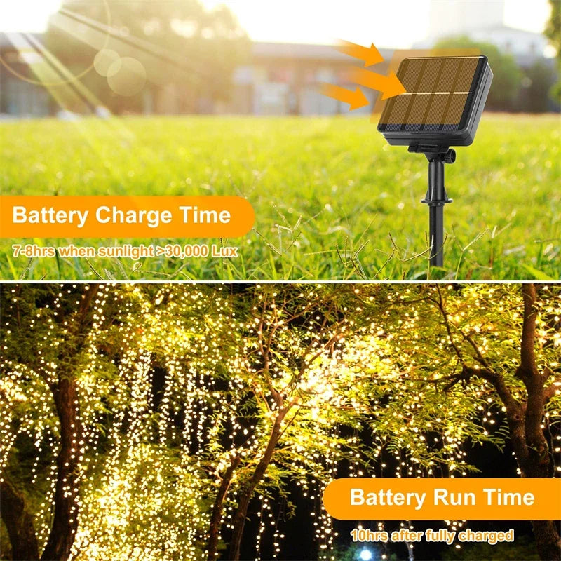 Solar Outdoor Fairy String Lights – Waterproof