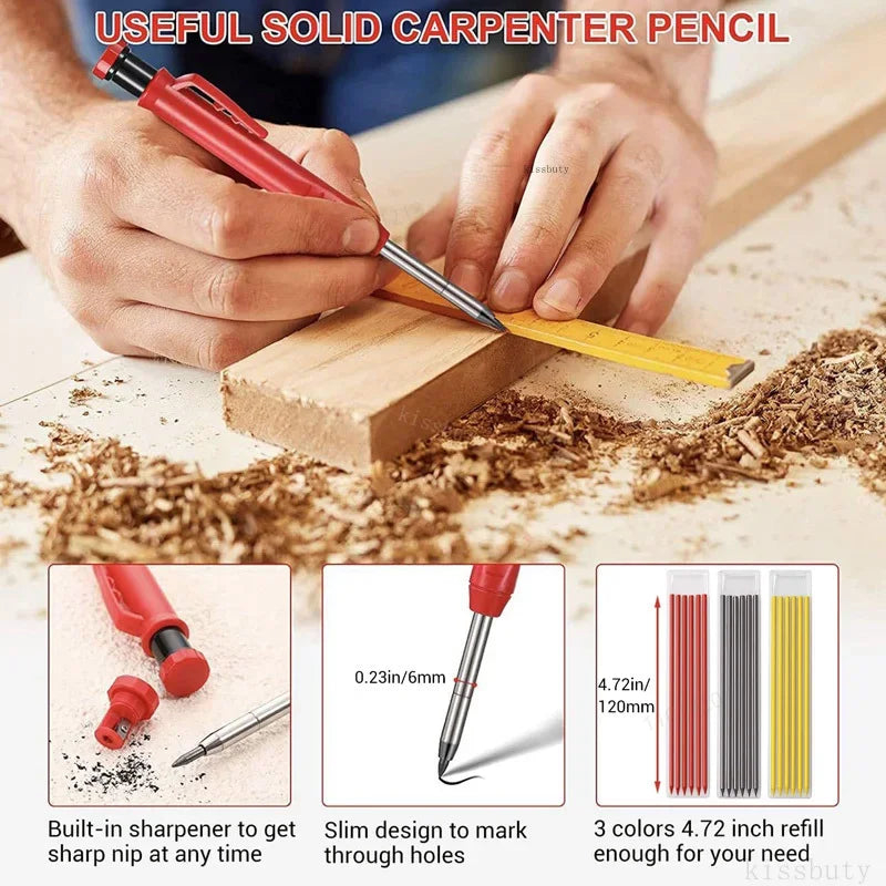 Carpenter Mechanical Pencil with Built-In Sharpener