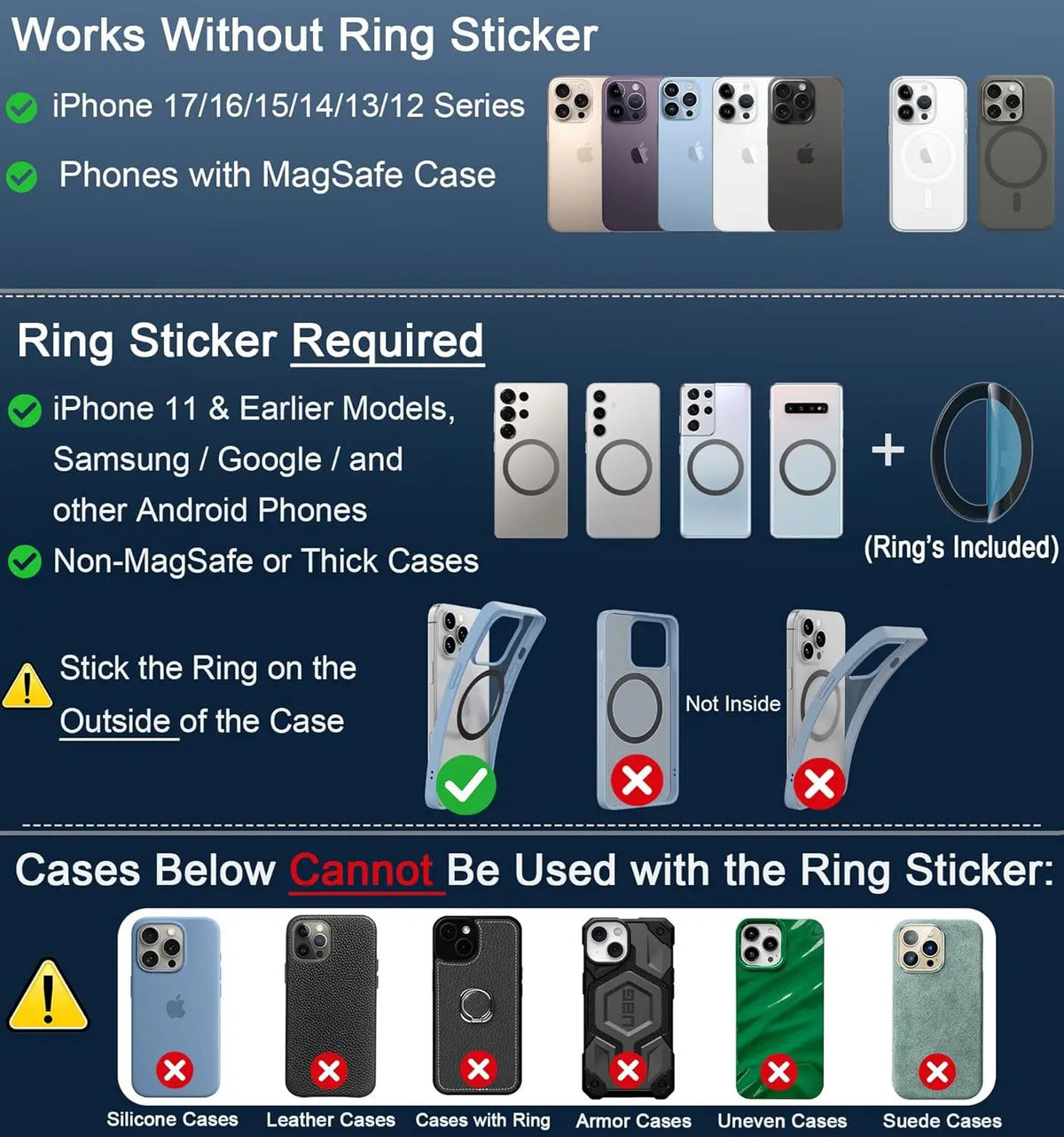 Magnetic Vacuum Suction Phone Holder – MagSafe-Compatible