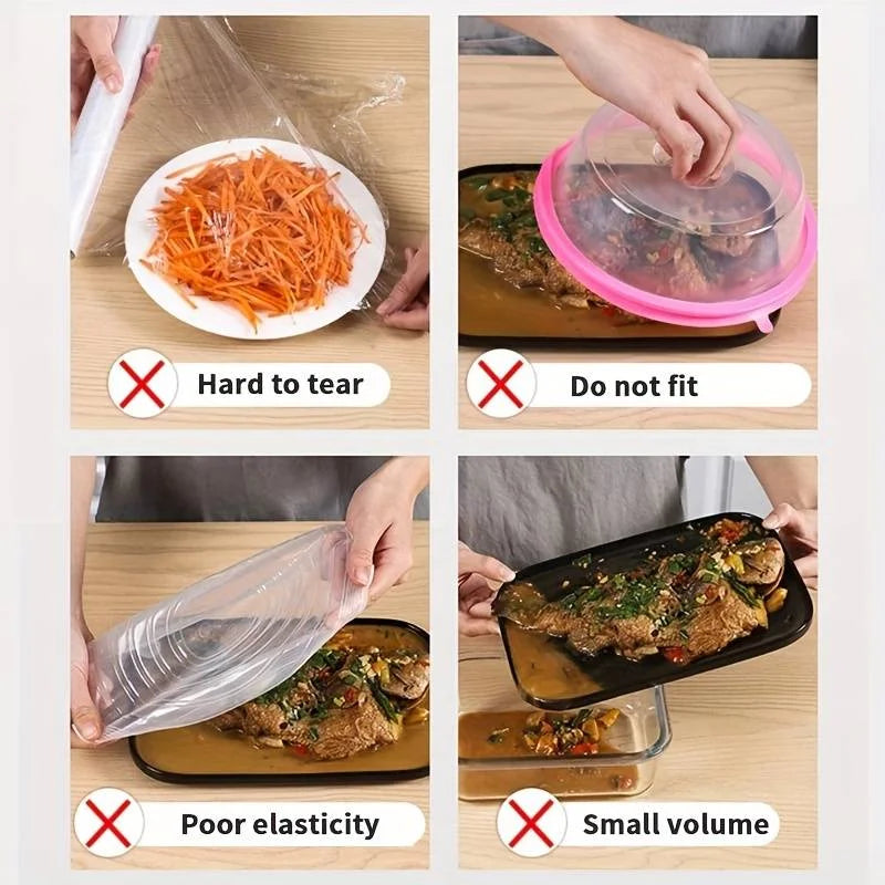 Reusable Stretch Bowl Covers – Elastic Food Wrap Set