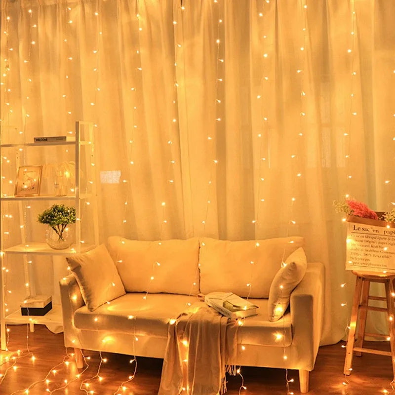 LED Curtain String Lights – USB, Remote Control