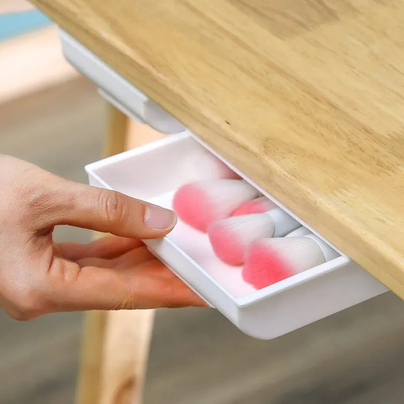 Under-Desk Self-Adhesive Hidden Drawer Organizer