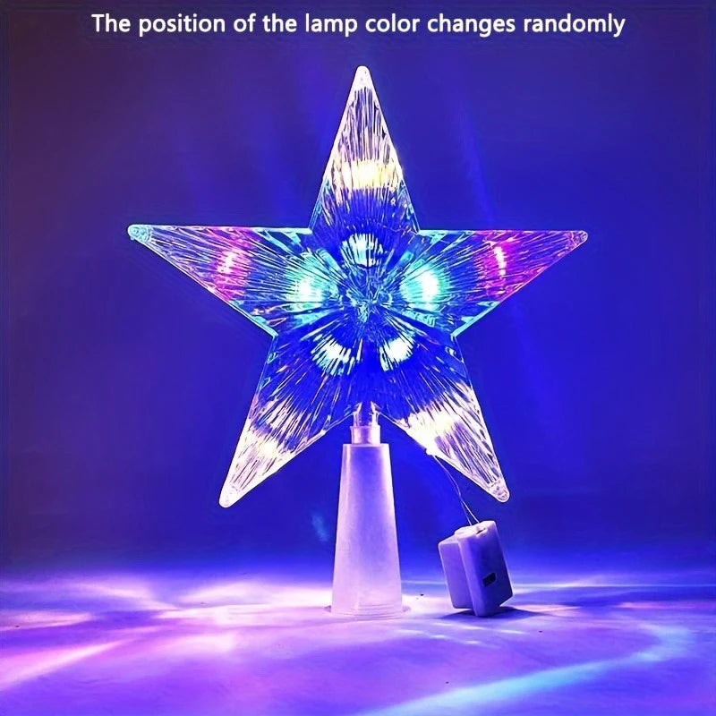 Glitter Star Christmas Tree Topper – 15 cm