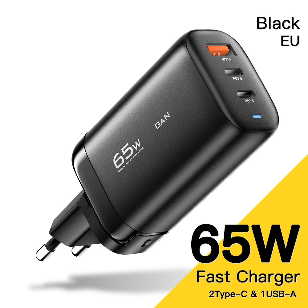 Essager 65W GaN USB-C Fast Charger – Laptop, Tablet & Phone