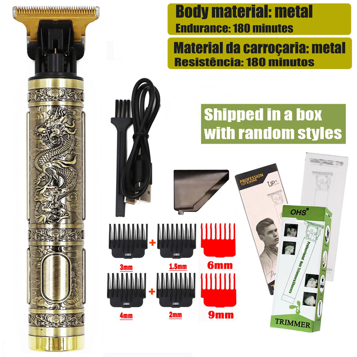 T9 Cordless Trimmer – Zero-Gap Beard & Hair Clipper