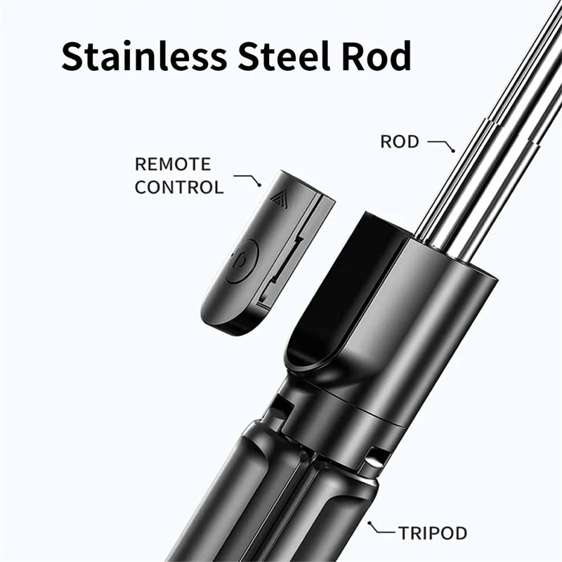 Selfie Stick Tripod with Fill Light – Wireless Remote
