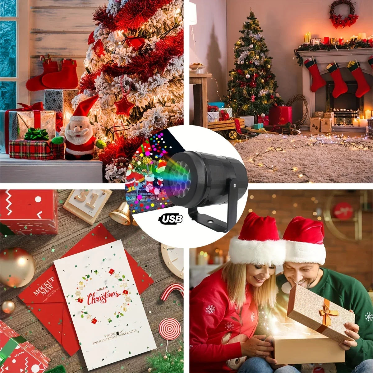 Snowflake Christmas Projector Light – 16 Patterns