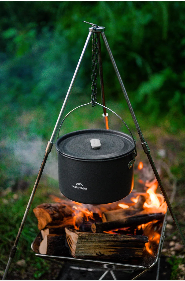 Camping Cookware Mess Kit – Portable Pot & Frying Pan Set