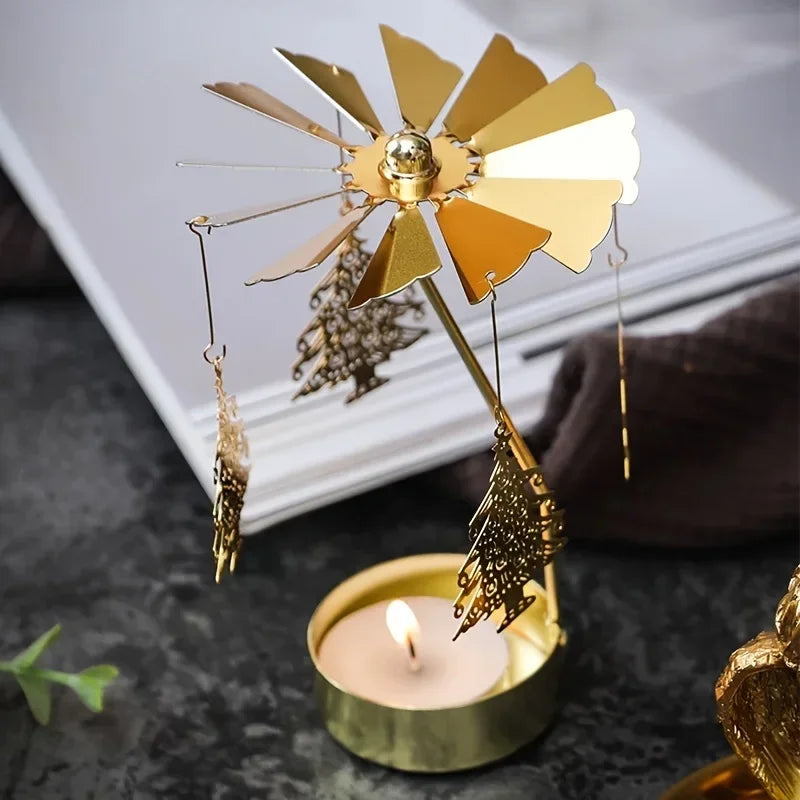 Rotating Candle Carousel – Christmas Angel Spinner