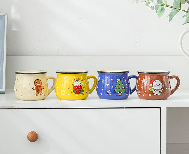 Ceramic Christmas Mug – Cute Santa Style
