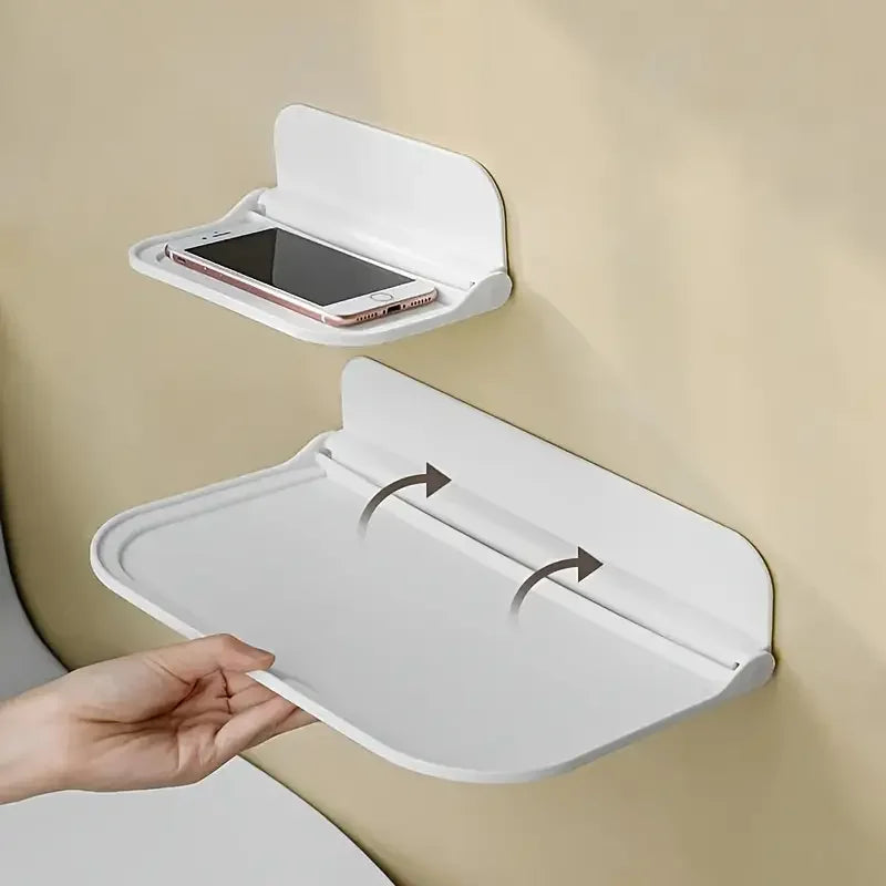 Foldable Wall-Mounted Shelf – Bathroom & Kitchen