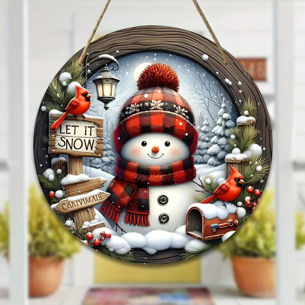 Christmas Wreath Centerpiece – 7.9" Acrylic Decor