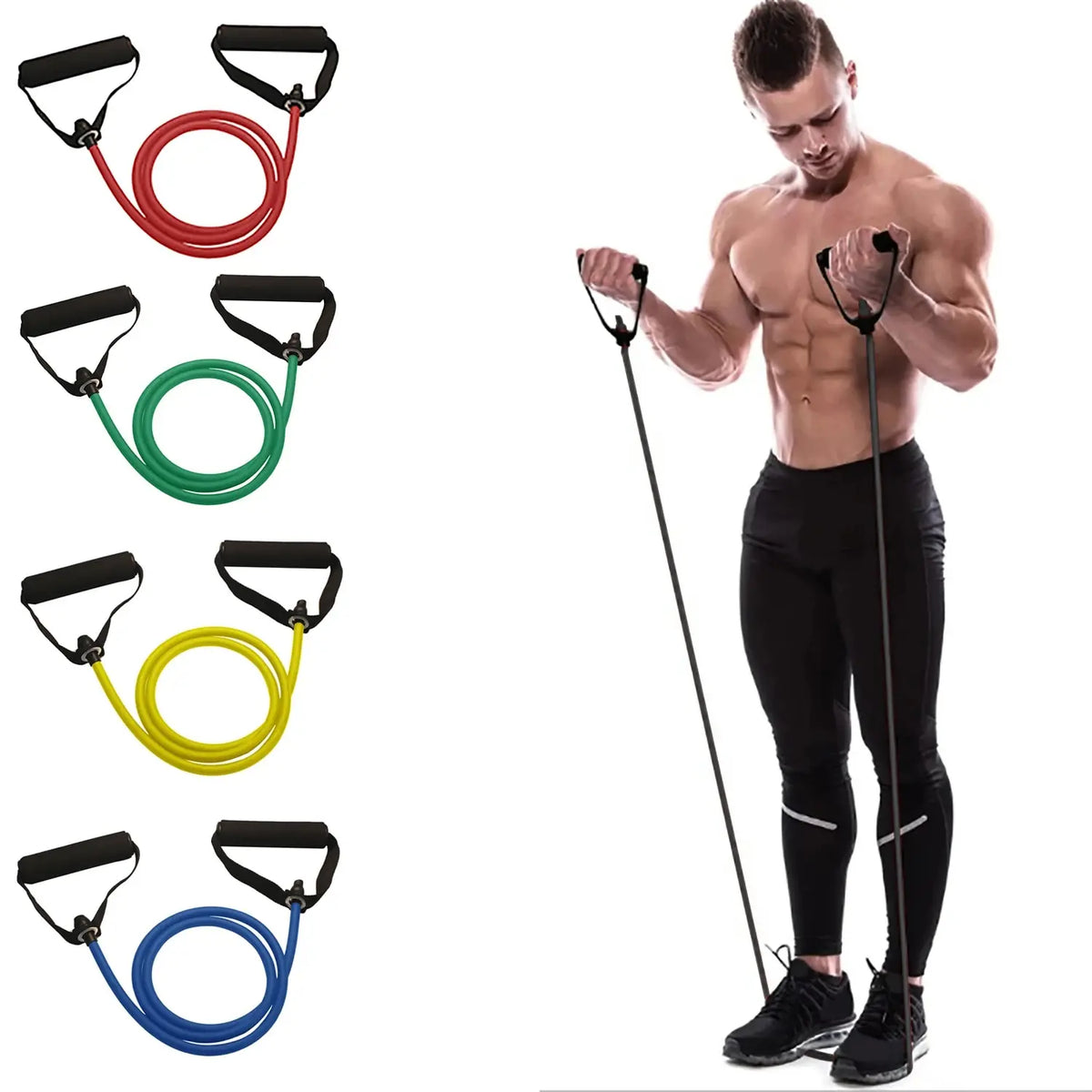 Resistance Bands Set with Handles – Full-Body Home Workout