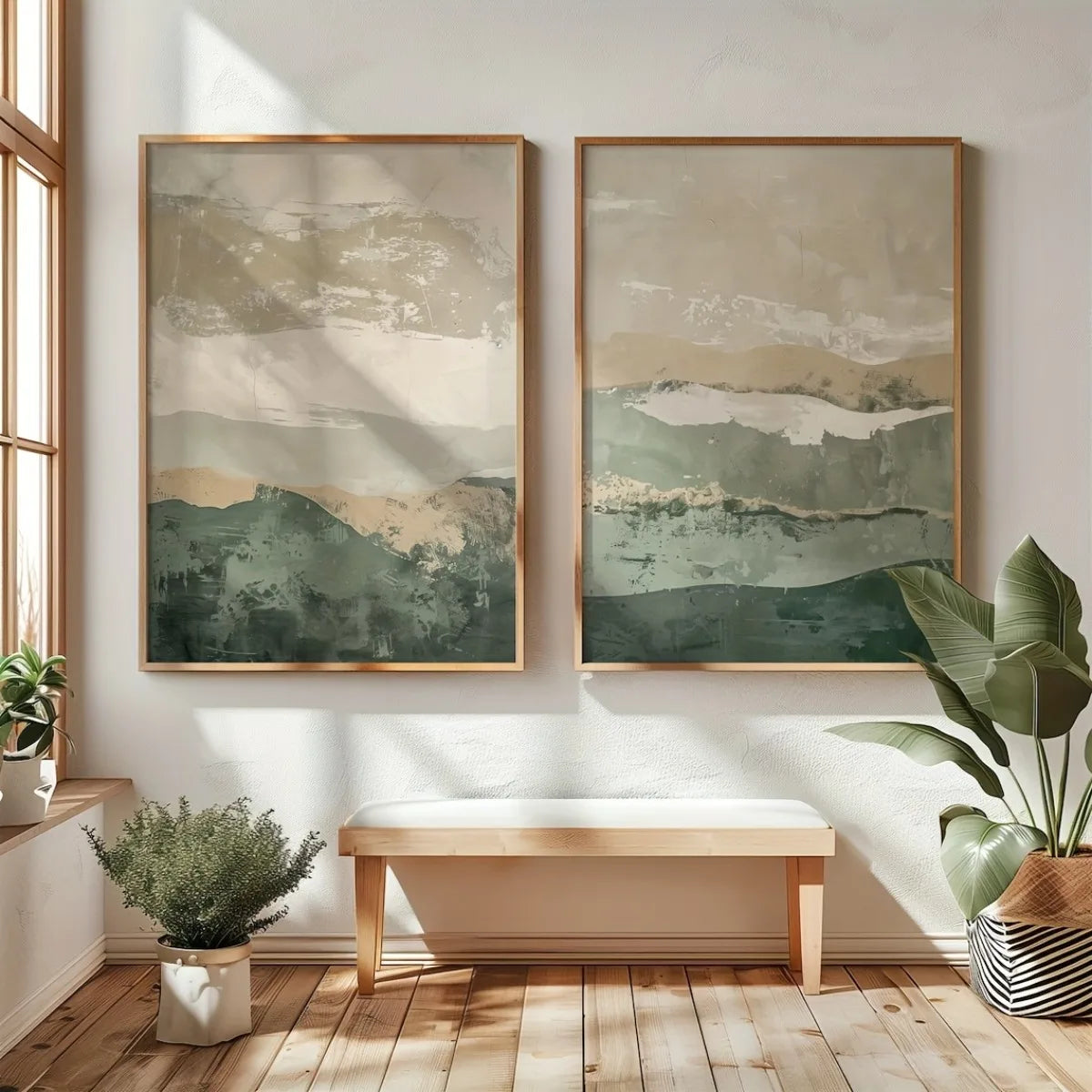 Abstract Mountain Canvas Wall Art (Set of 2)
