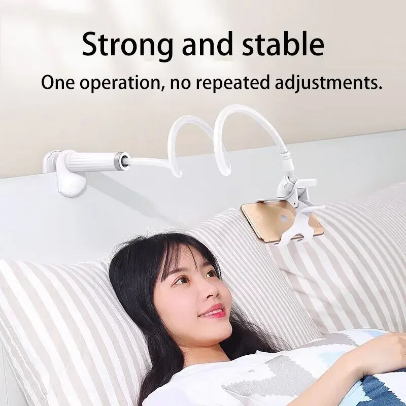 Flexible Long-Arm Phone Holder for Bed & Desk