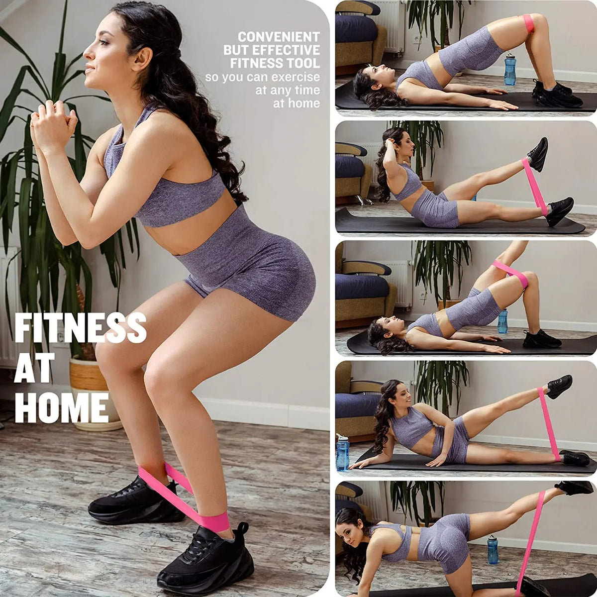 Fabric Resistance Loop Bands – Glutes, Legs & Yoga (Set)