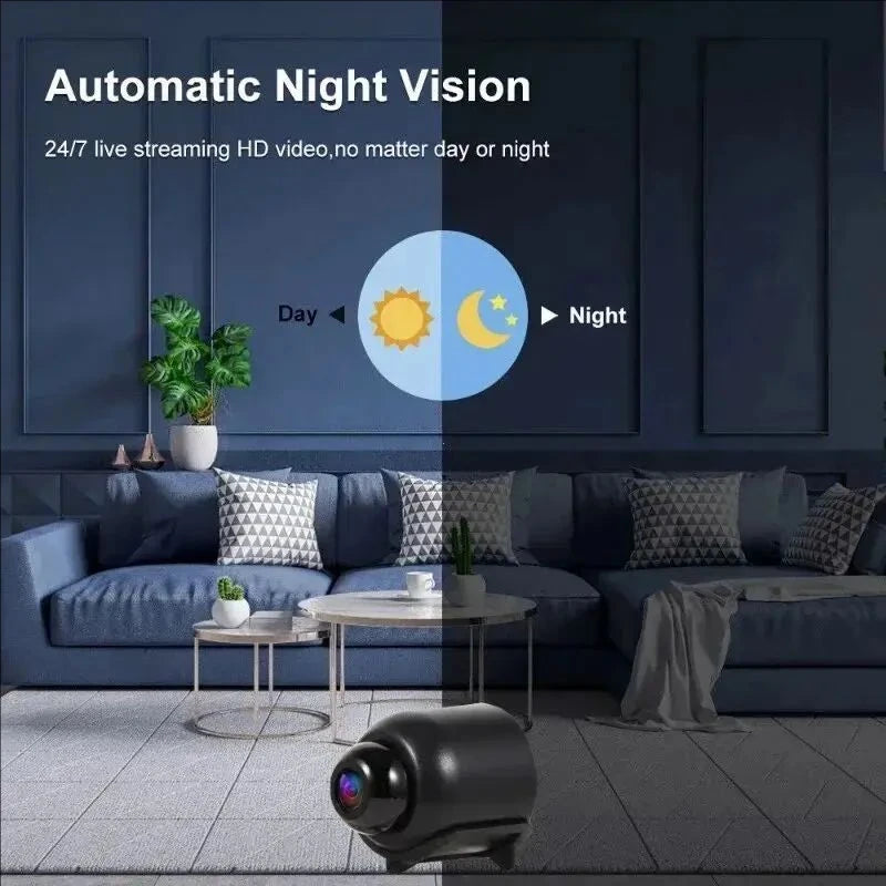 Mini WiFi Security Camera – 1080P, Night Vision, Motion Detection