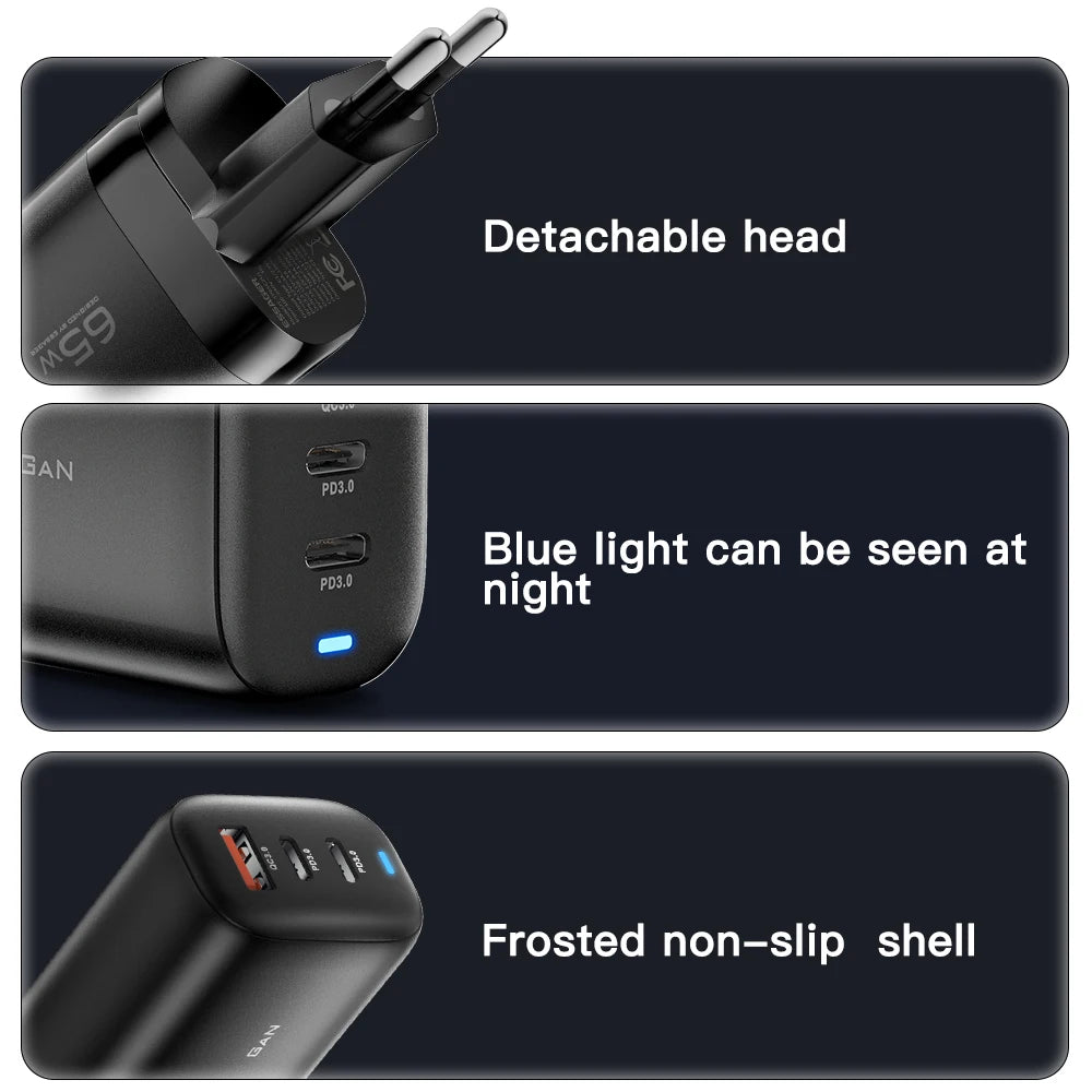 Essager 65W GaN USB-C Fast Charger – Laptop, Tablet & Phone