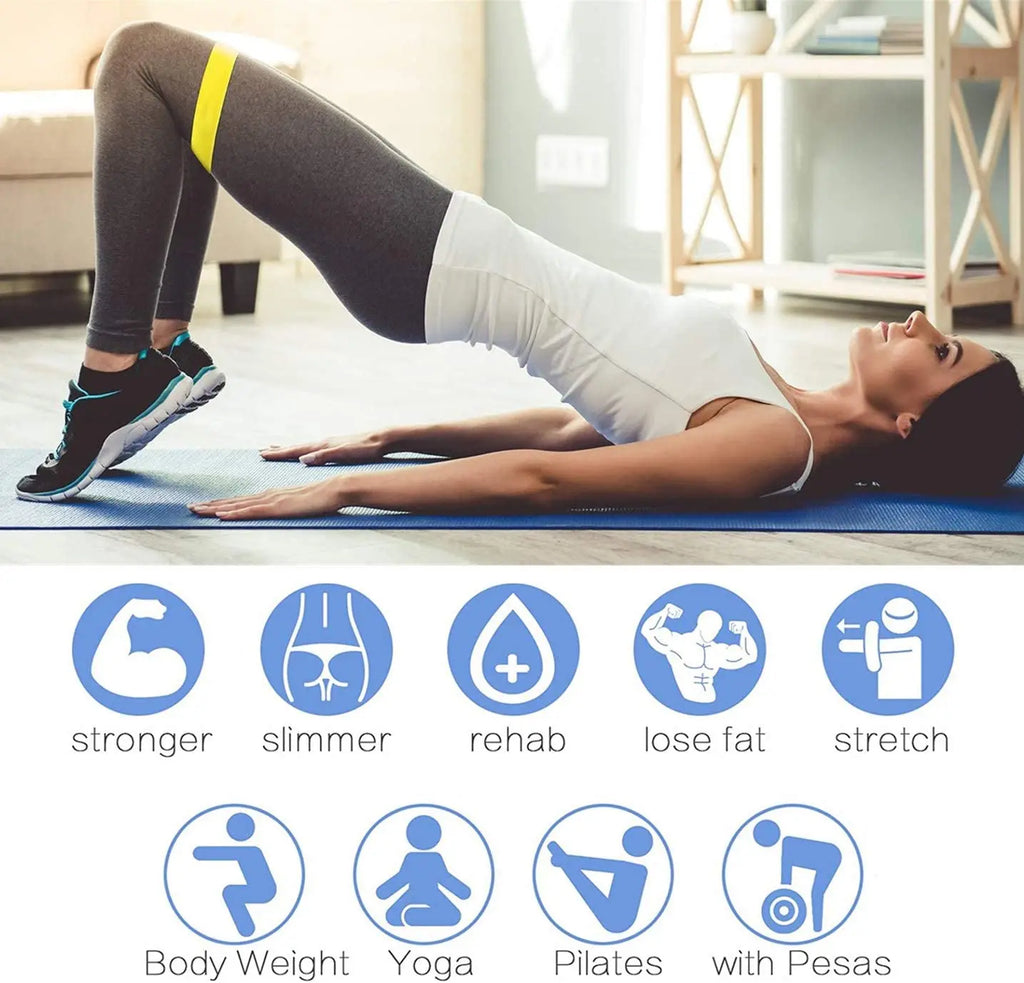 Fabric Resistance Loop Bands – Glutes, Legs & Yoga (Set)