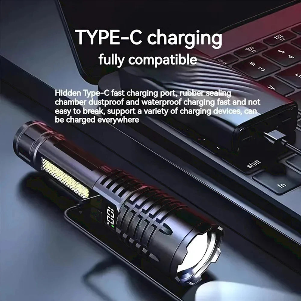 High-Power COB LED Work Light – USB-C Rechargeable