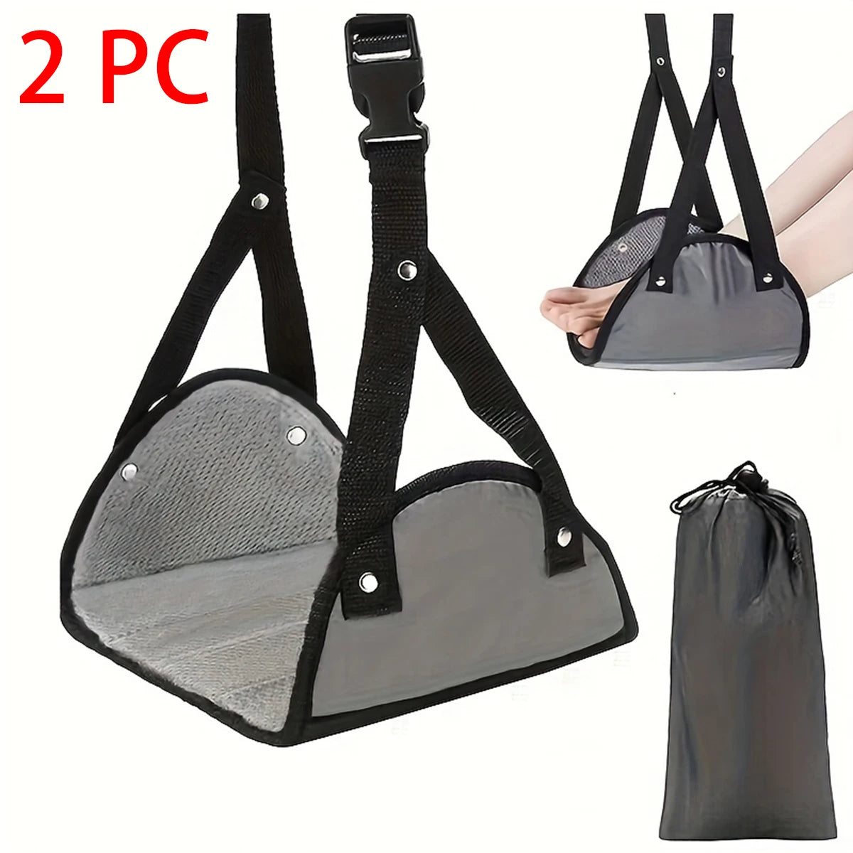 Adjustable Foot Hammock – Desk, Car & Airplane Footrest