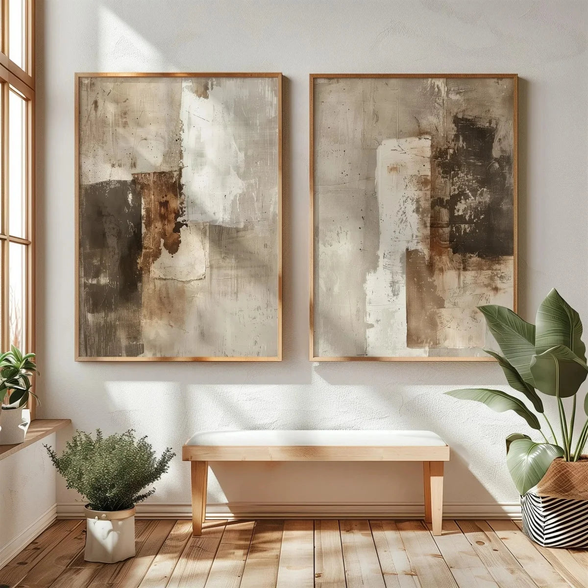 Abstract Mountain Canvas Wall Art (Set of 2)