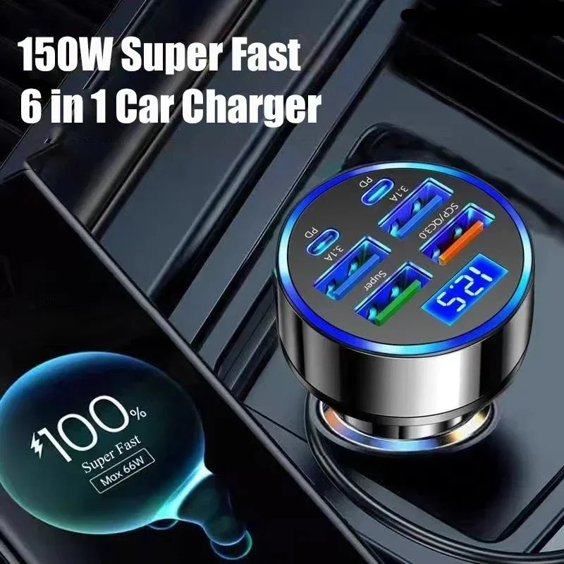 Fast Car Charger USB-C PD + QC3.0 – Dual Port