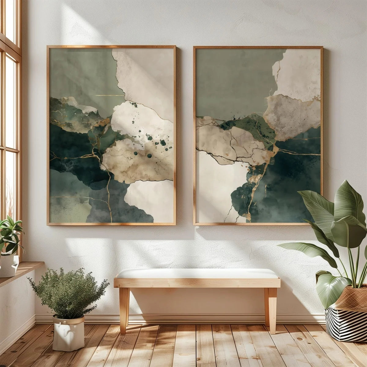 Abstract Mountain Canvas Wall Art (Set of 2)
