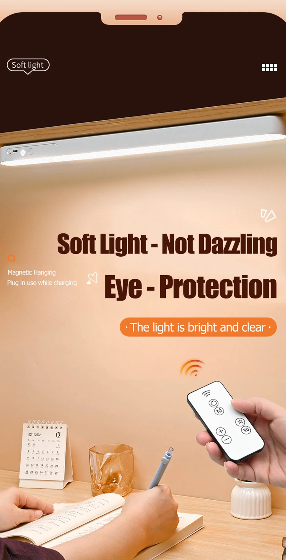 Rechargeable LED Light Bar Lamp – Desk, Bedside & Cabinet
