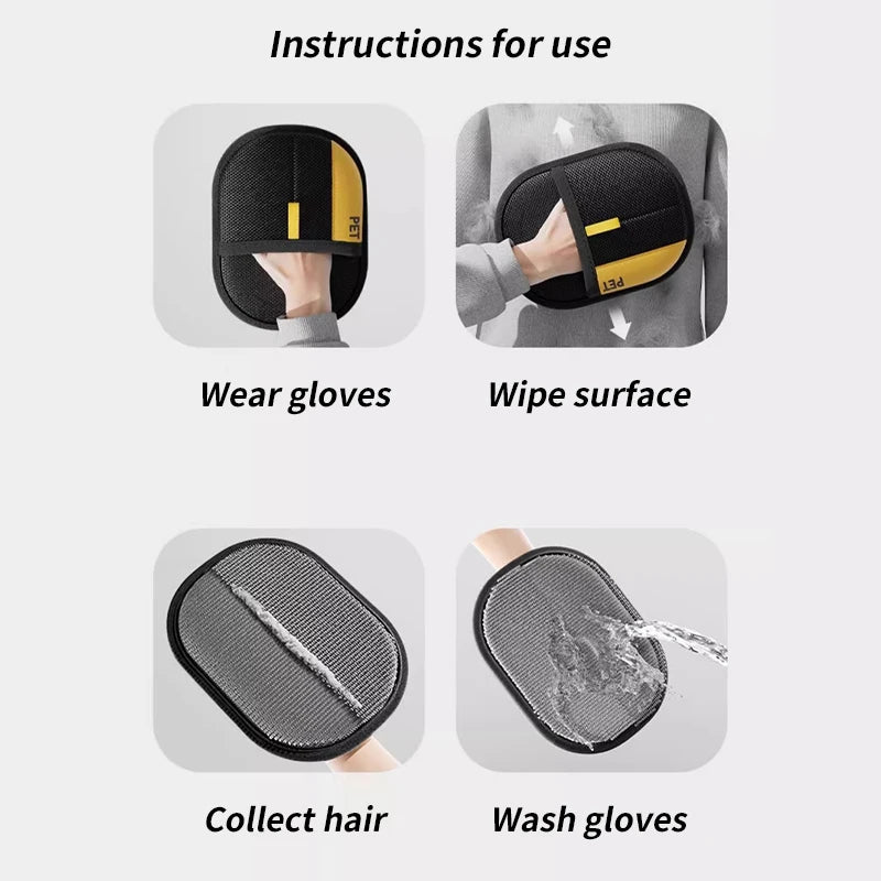 Double-Sided Pet Hair Cleaning Glove