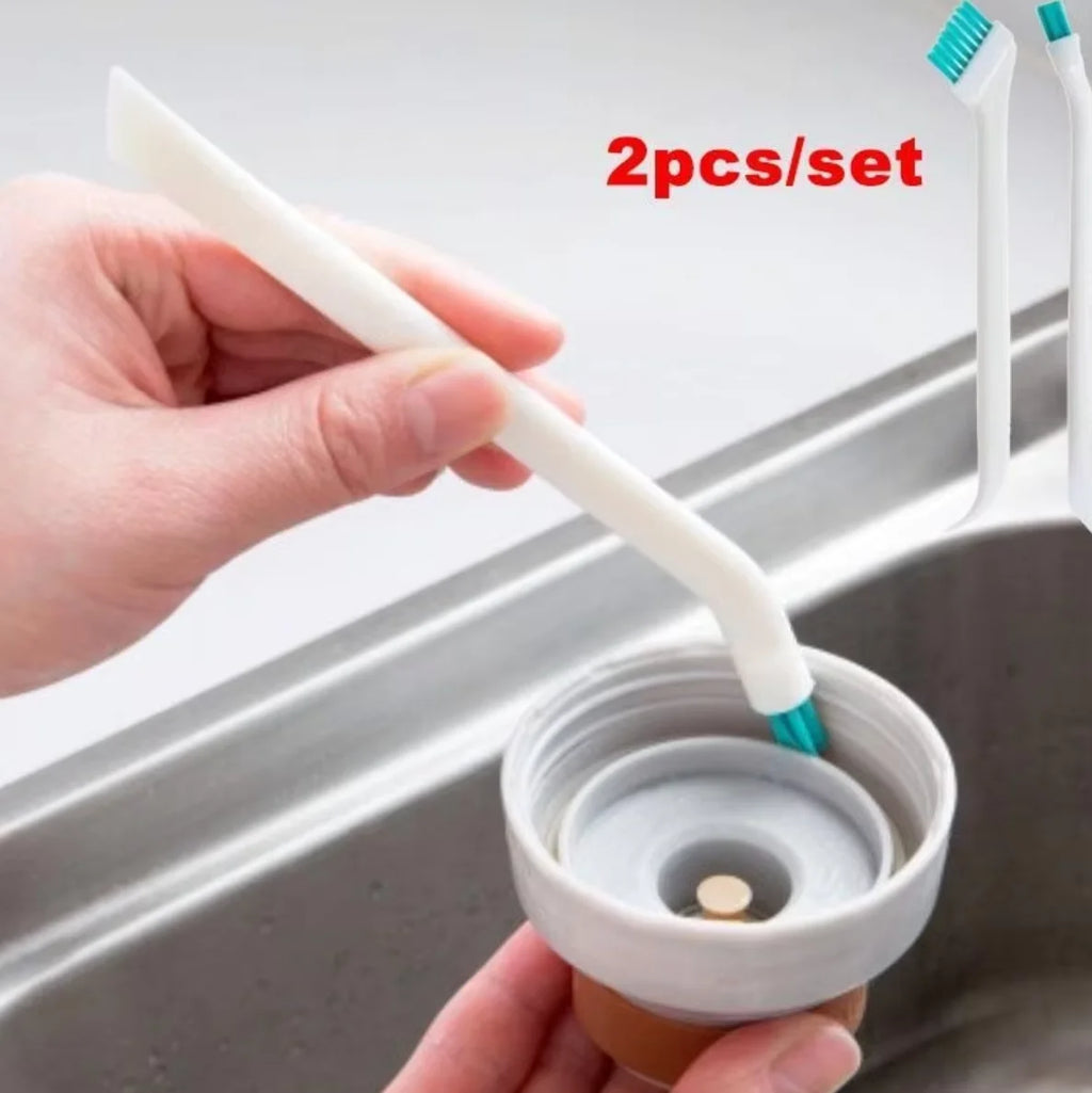Long-Handle Bottle & Gap Cleaning Brush Set (2 pcs)