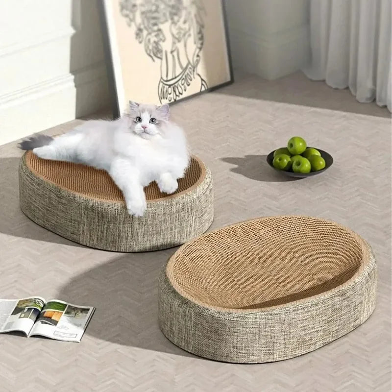 2-in-1 Cat Scratcher & Lounge Bed