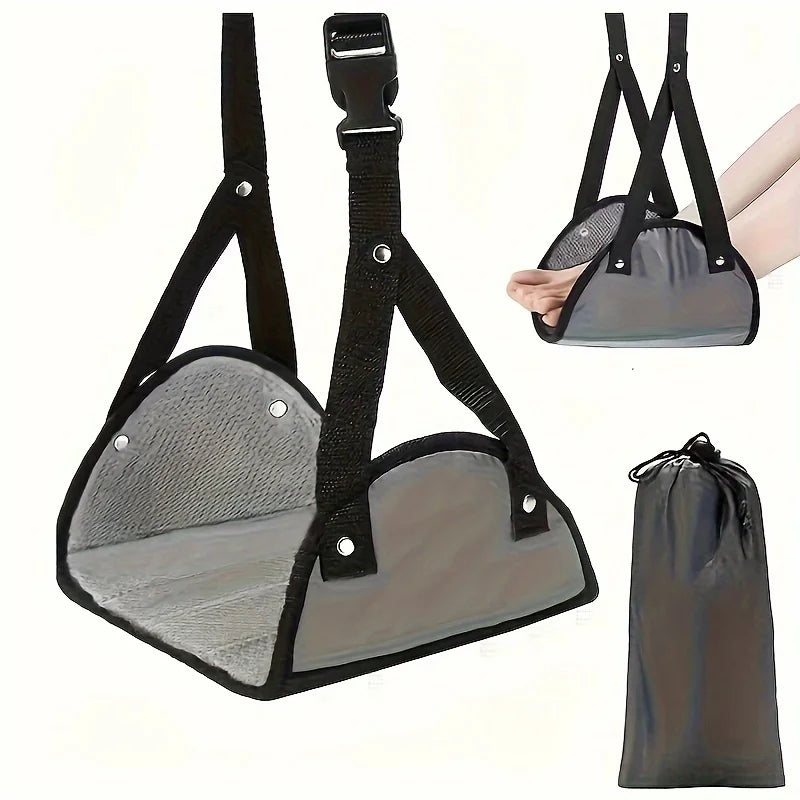 Adjustable Foot Hammock – Desk, Car & Airplane Footrest