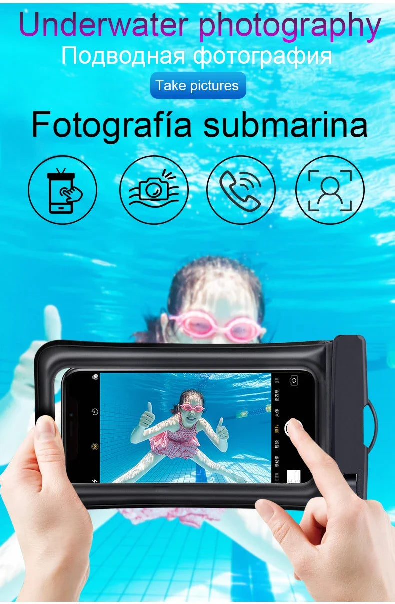 Waterproof Phone Pouch – Touchscreen Friendly, Glow Edge
