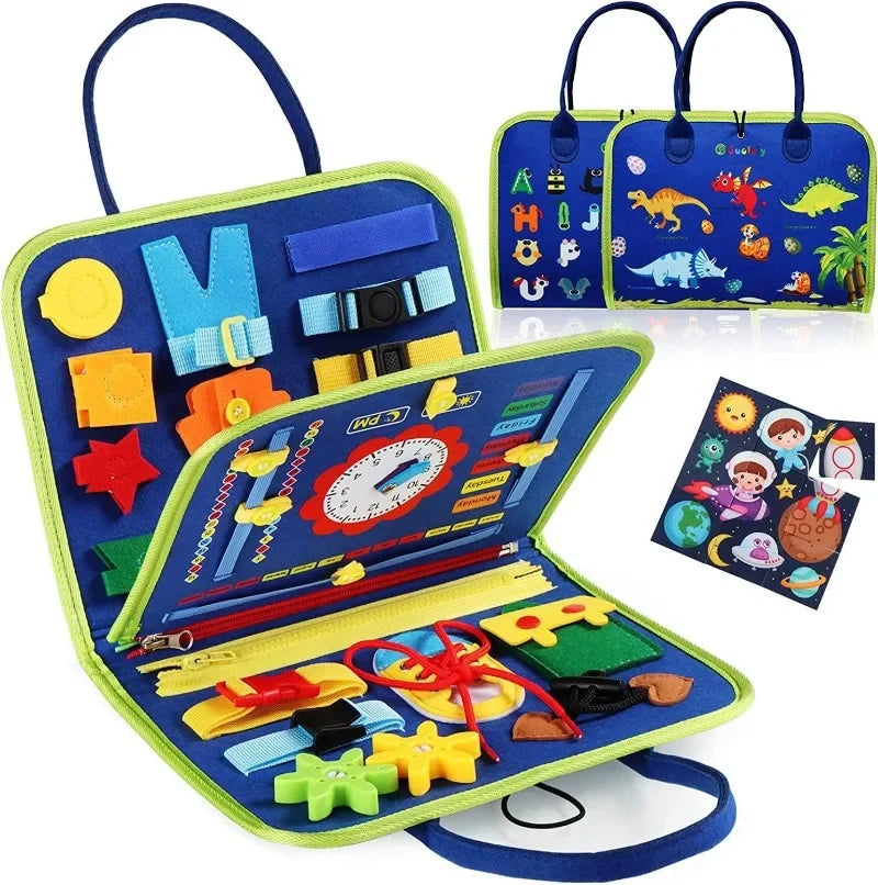 Montessori Felt Busy Book – Quiet Travel Activity Toy