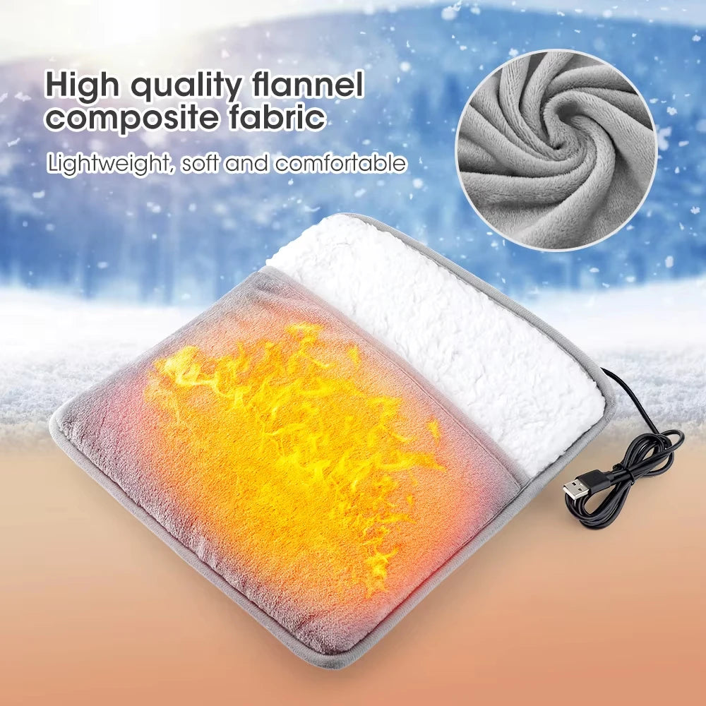 USB Heated Foot Warmer – Soft Plush, Washable
