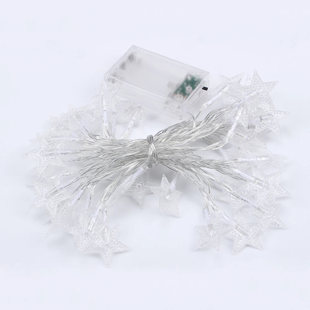 LED Star Fairy Lights – Indoor/Outdoor String Garland