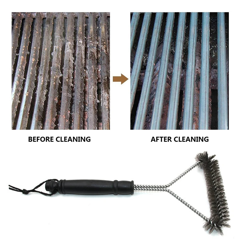 Stainless Steel BBQ Grill Brush & Scraper