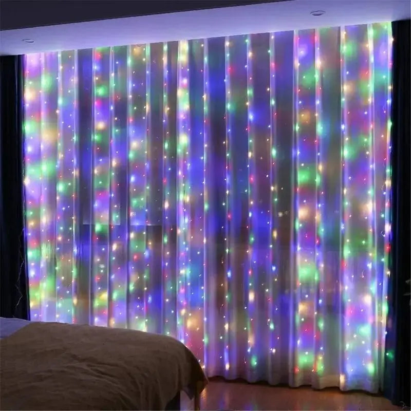 LED Curtain String Lights – USB, Remote Control