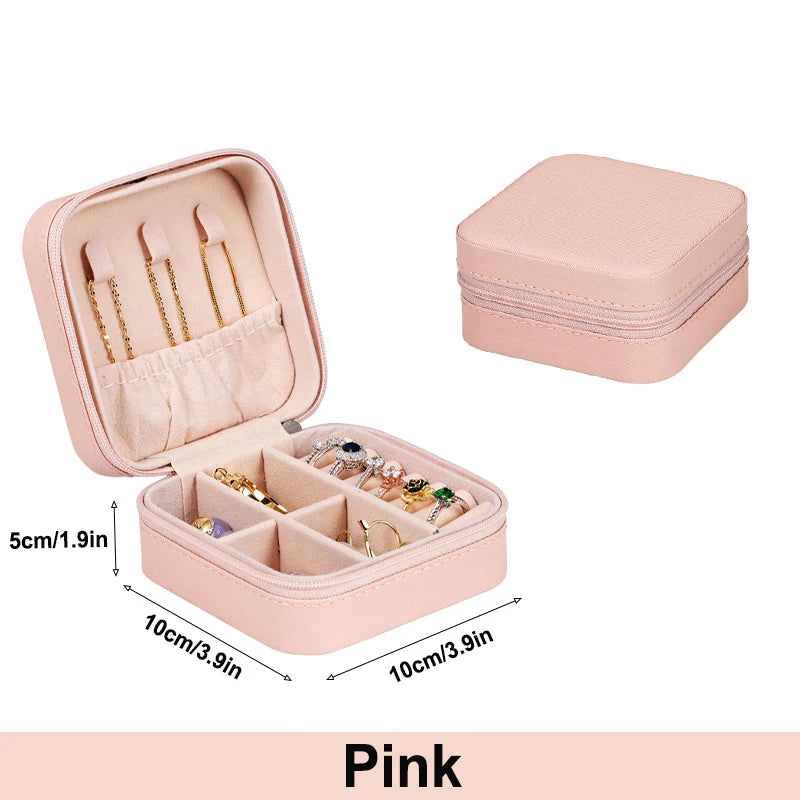 Portable Mini Jewelry Travel Case – PU Leather Organizer